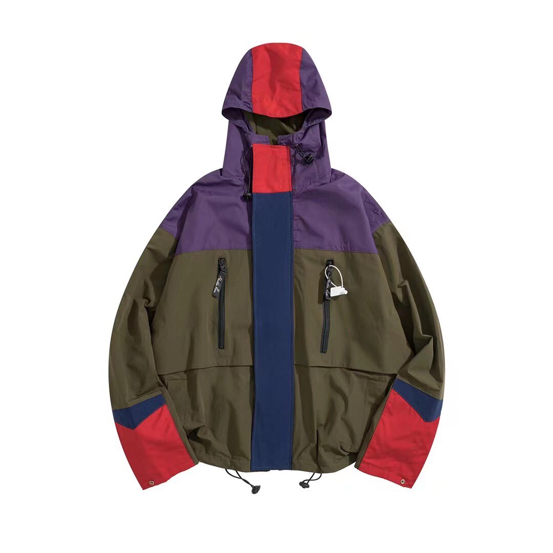 vp原创绿色拼色martinerose拼接防风高街百搭夹克