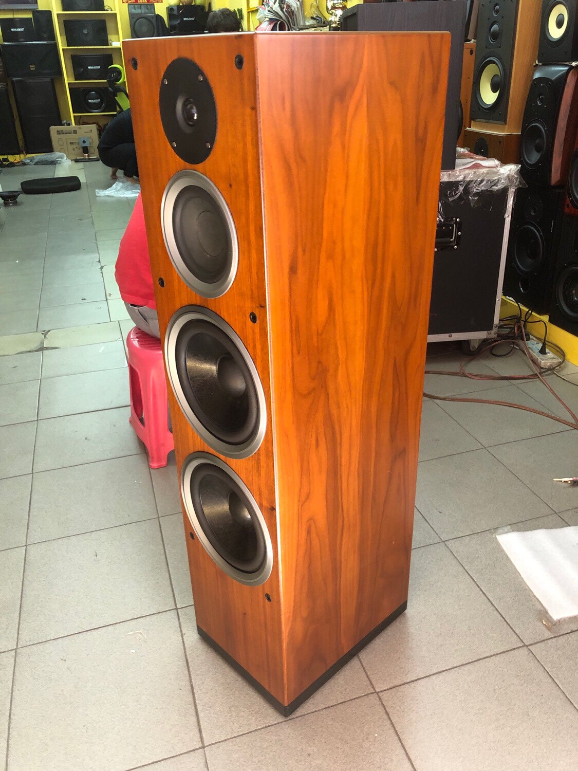 落地音箱8寸木皮hifi无源音响hifi音箱