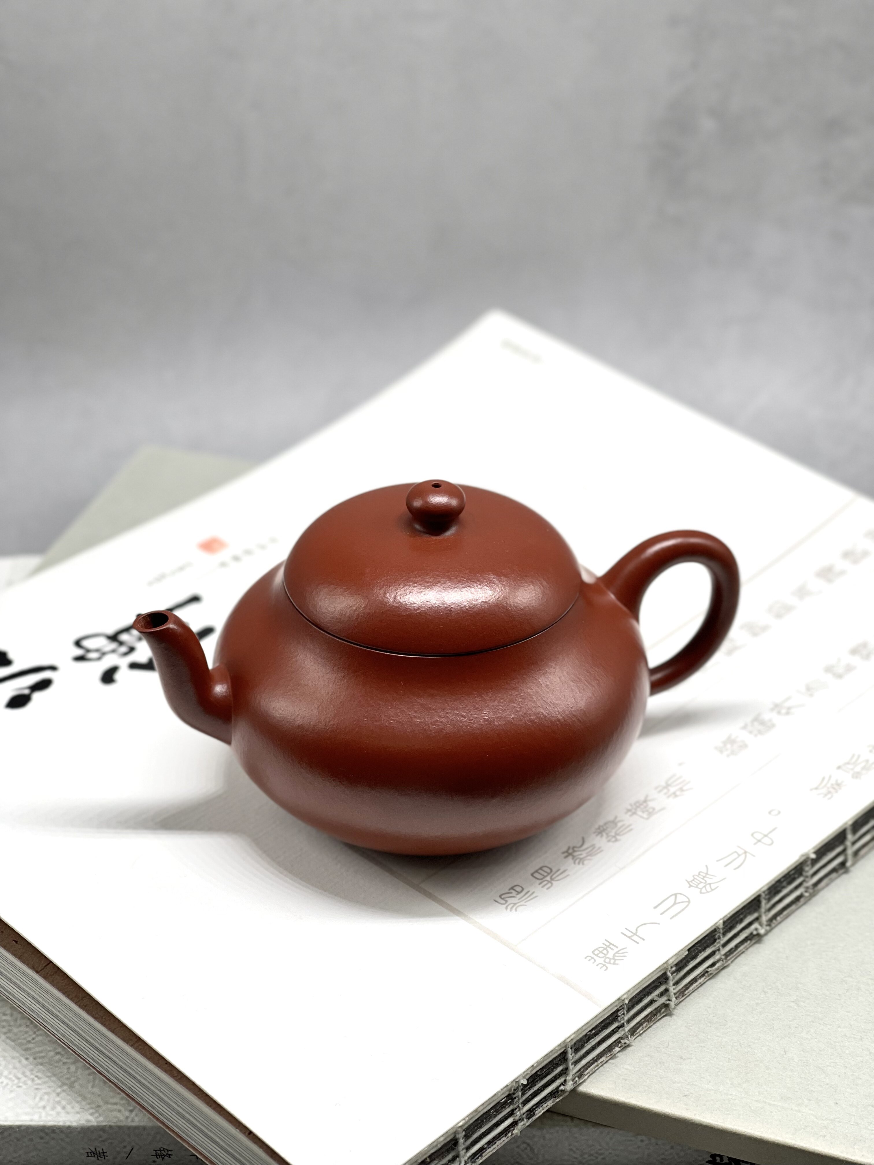 家用单人手工朱泥纯原矿紫砂壶红霞现货刘红霞泥古茶壶