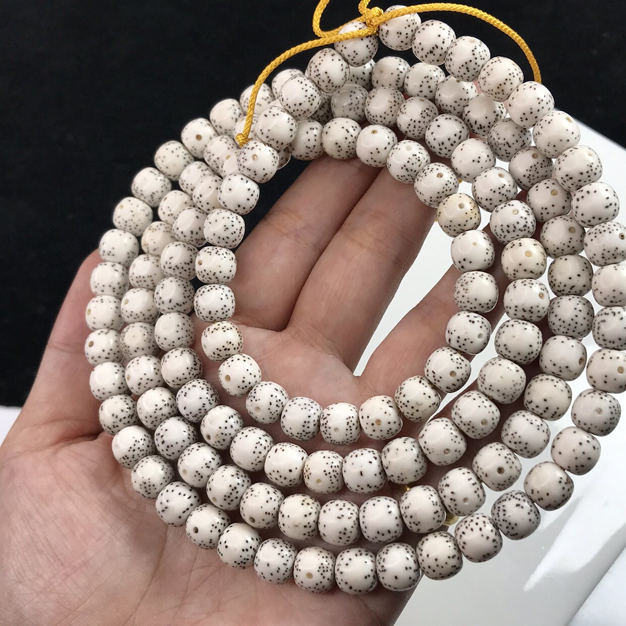 森居海南星月菩提原生态顺白纯干磨大留白佛珠佛珠