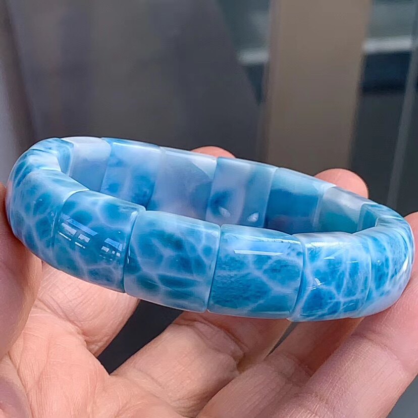 天然满纹全8mm145规格玉化龟背海纹口大60圈手镯