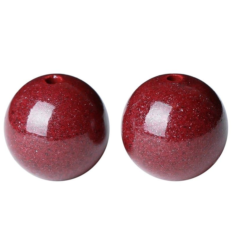 天然原矿紫金砂散珠高含量朱砂单珠单diy配饰手链