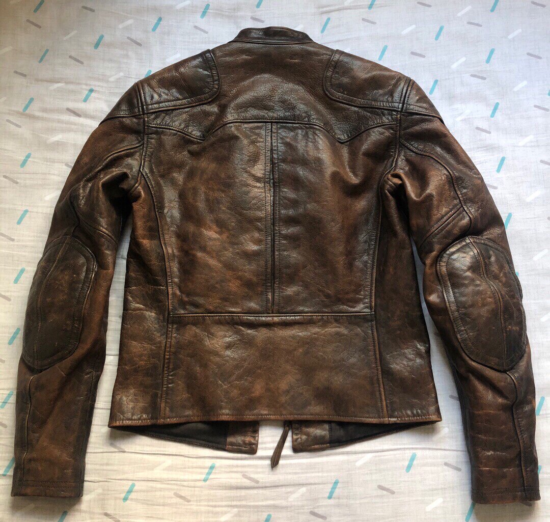 毒液一代电影原色汤姆哈迪复古美式皮夹克牛皮皮衣