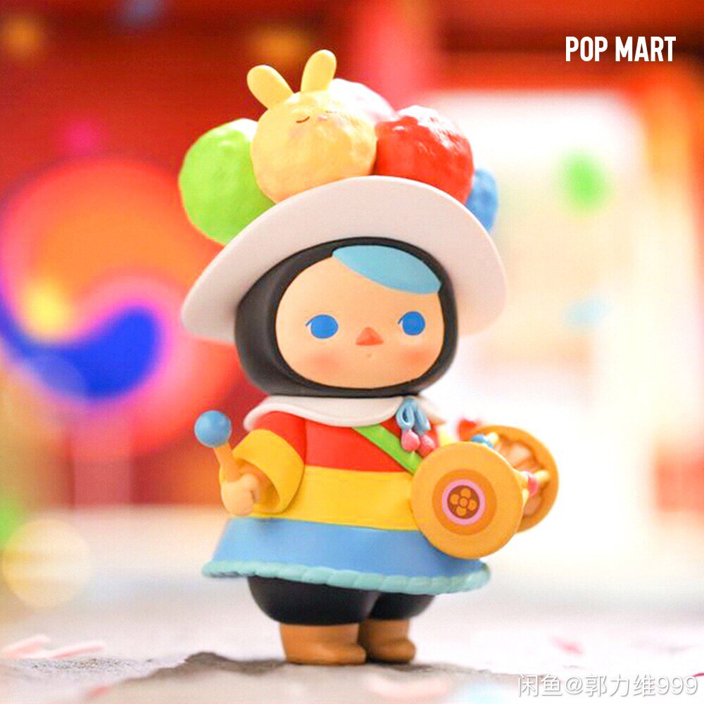 包邮popmart泡泡玛特pucky毕奇韩国限定长鼓宝贝吊卡潮玩盲盒