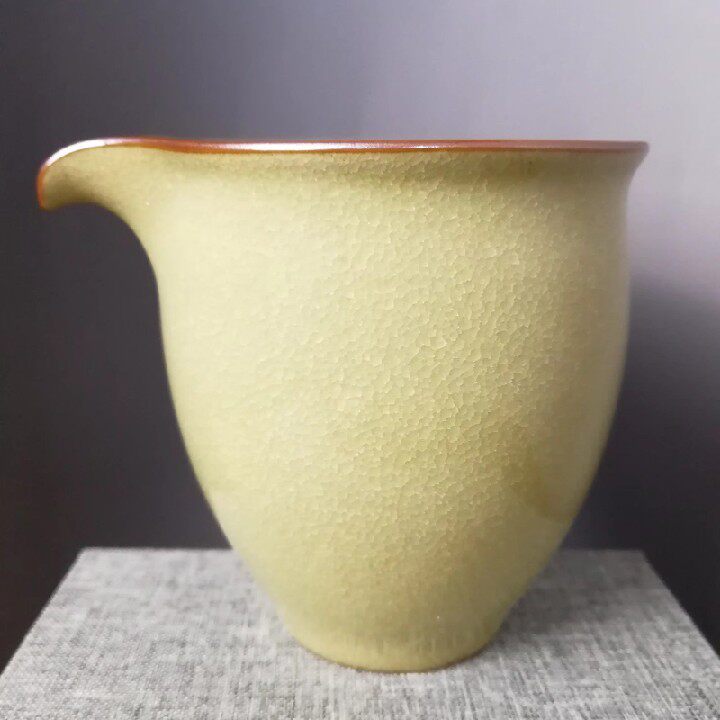 龙泉青瓷王文鱼子手工公道杯茶海家用用分茶器茶具公道杯