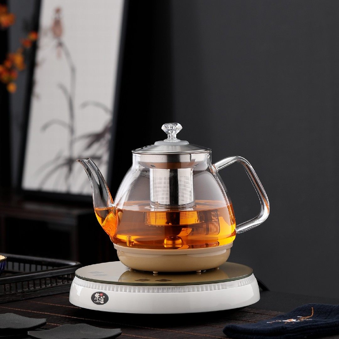茶壶自动水煮玻璃养生壶家用泡茶快速烧水壶黑白茶壶