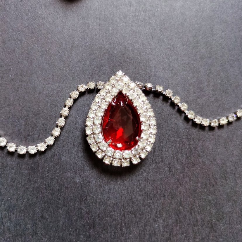 kramer奥地利水晶套装项链耳夹vintage西洋欧美复古董珠宝