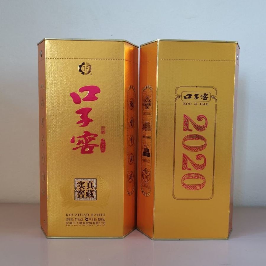 口子窖6年六年 41度新款黄金版绿瓶450ml装4瓶装安徽口子酒兼香型