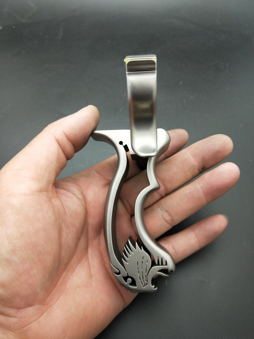 卡球弹弓单卡弓钛合金tc21大弓门射竞技实战皮筋飞镖