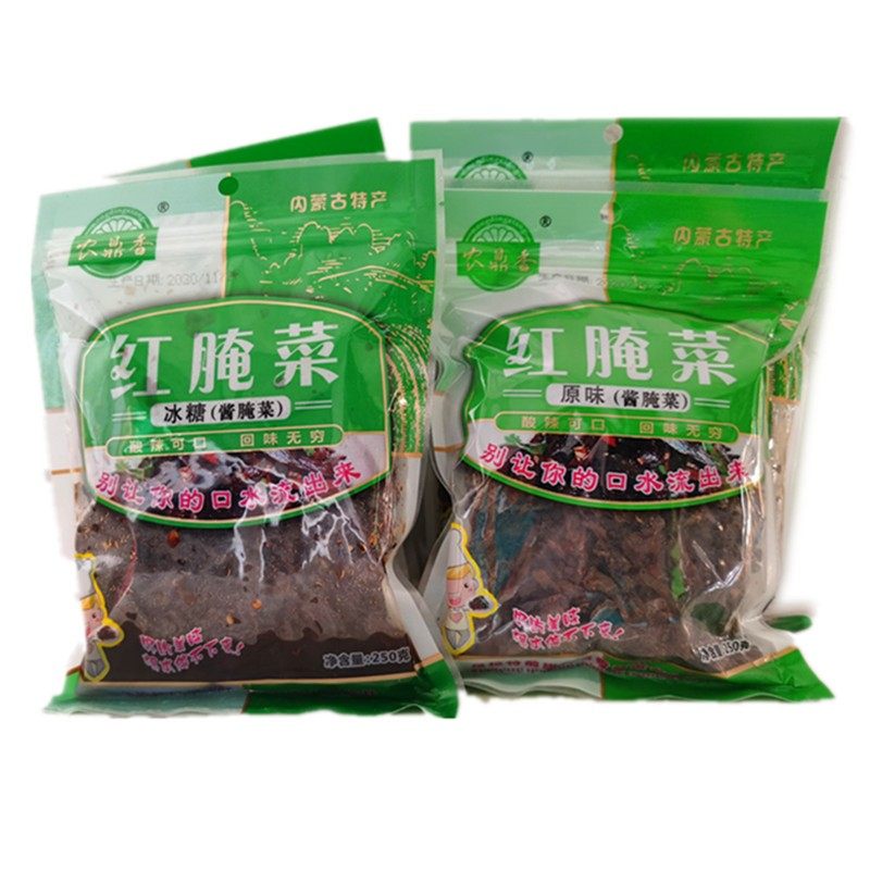 农鼎香红腌菜58g河套特产芝麻冰糖原味包装酱菜