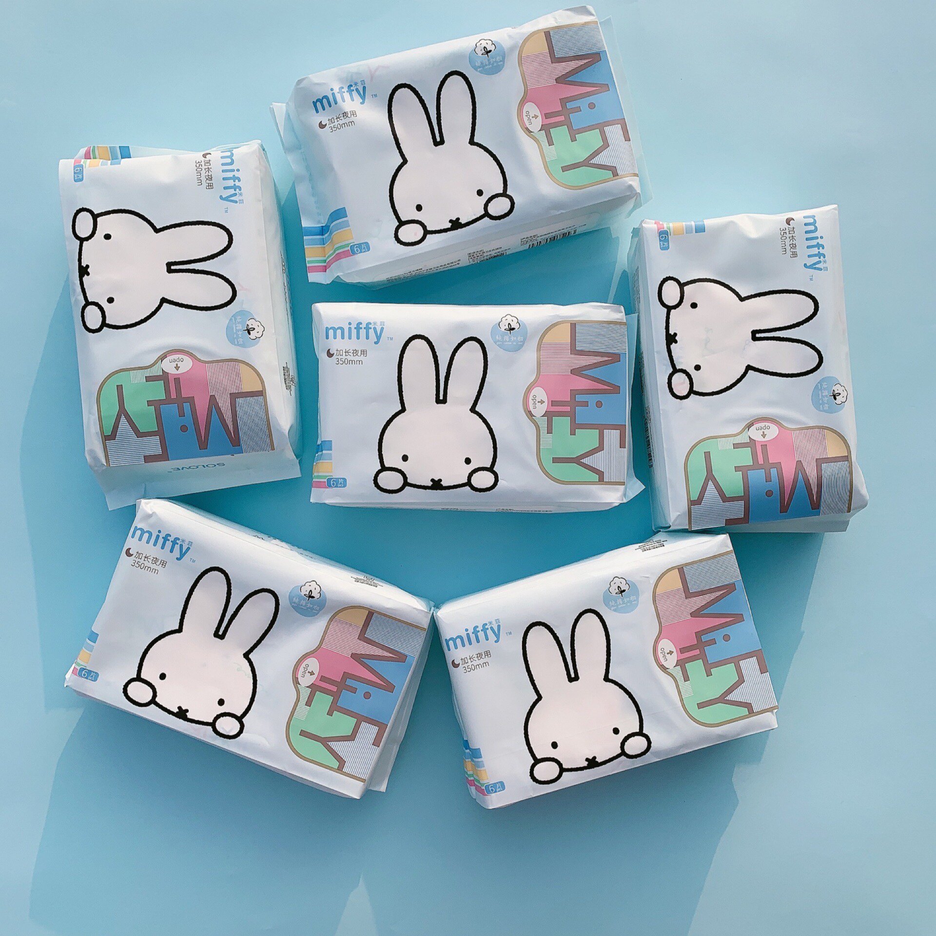 新品solove米菲菲薄01cm夜用干爽纳米透气350mm卫生巾