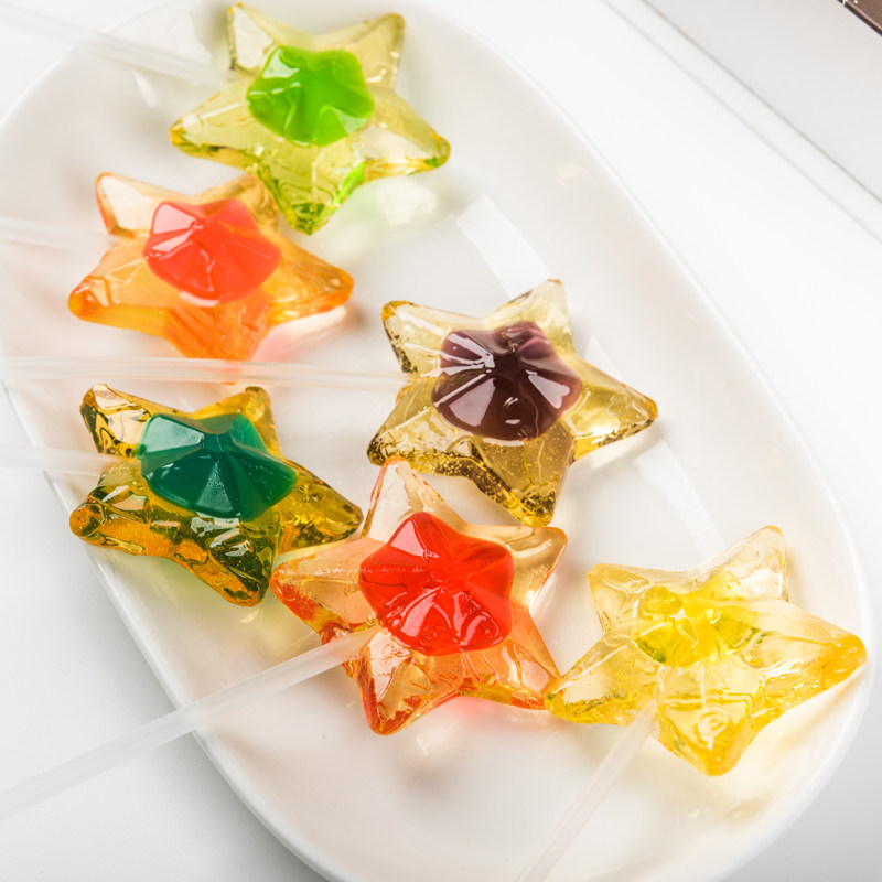 百嘉嘉尚长杆五角星棒棒糖整袋可爱创意糖果长棒糖果