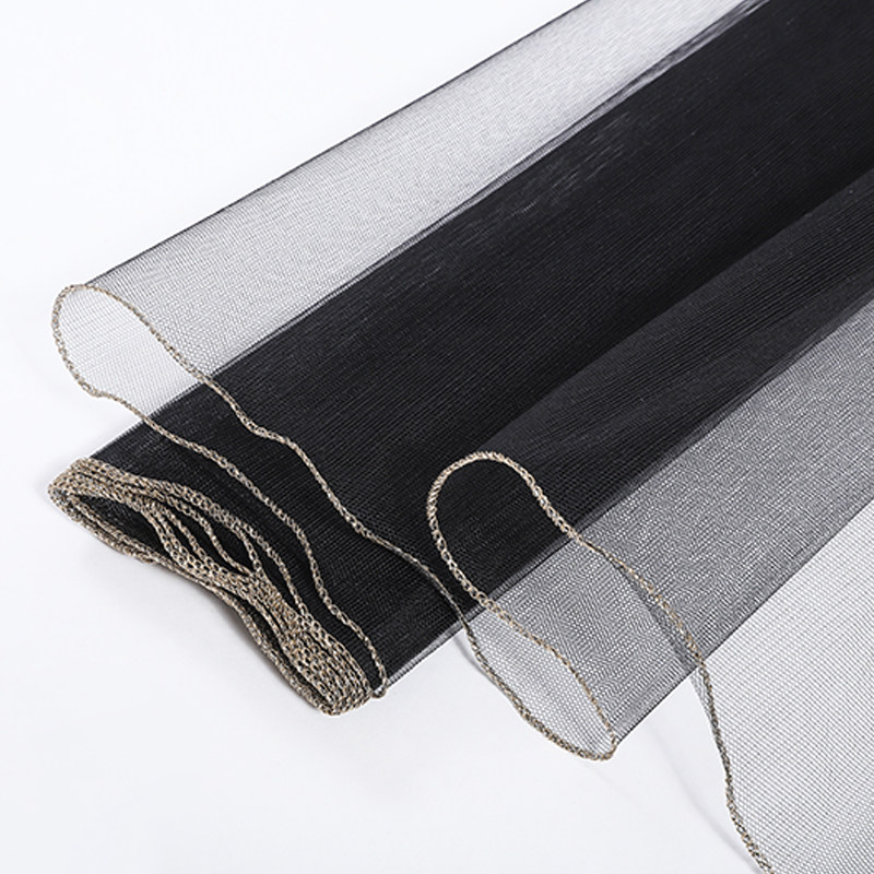 金边荷叶纱鲜花包装黑色纱网花店包花材料花艺用品资材韩式网纱