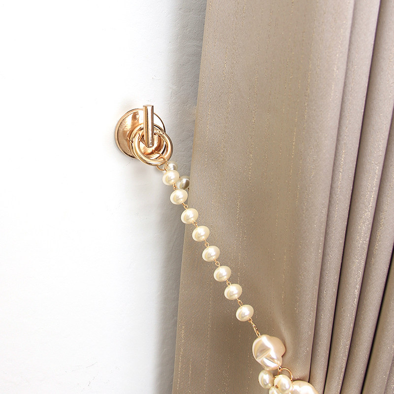 简约现代窗帘墙壁直角挂钩墙钩轻奢仿金打孔挂钩