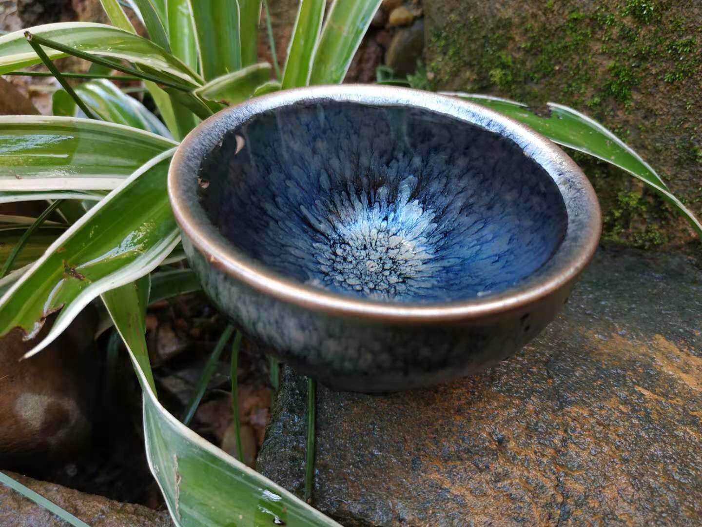 娟哥百花建盏上彩建窑茶杯束口盏敛口禅定手握养茶杯