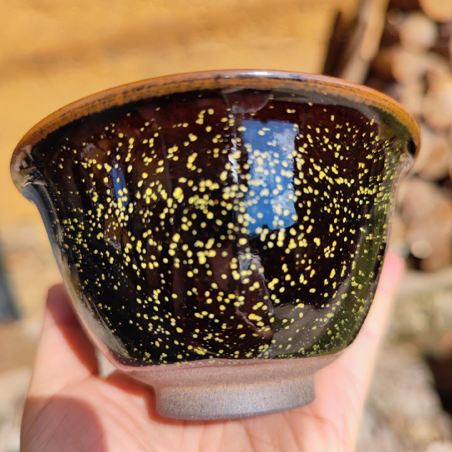 盖碗龙窑柴烧三才手工茶沫花月月夜毫升建盏盖碗