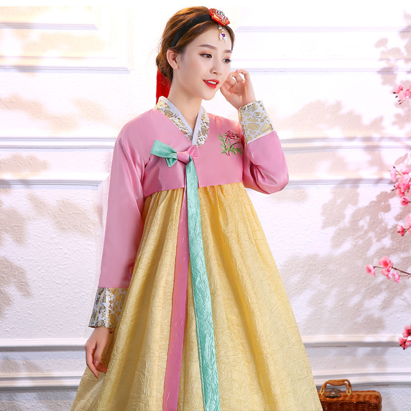 韩服朝鲜族韩国宫廷改良传统大长今裙子舞蹈演出服民族服装