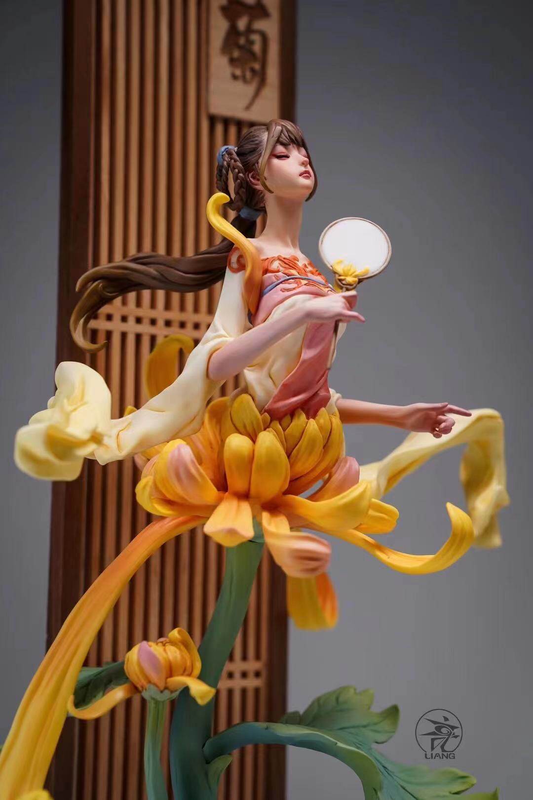 梅兰竹菊逸彩袁星亮原创gk作品手办