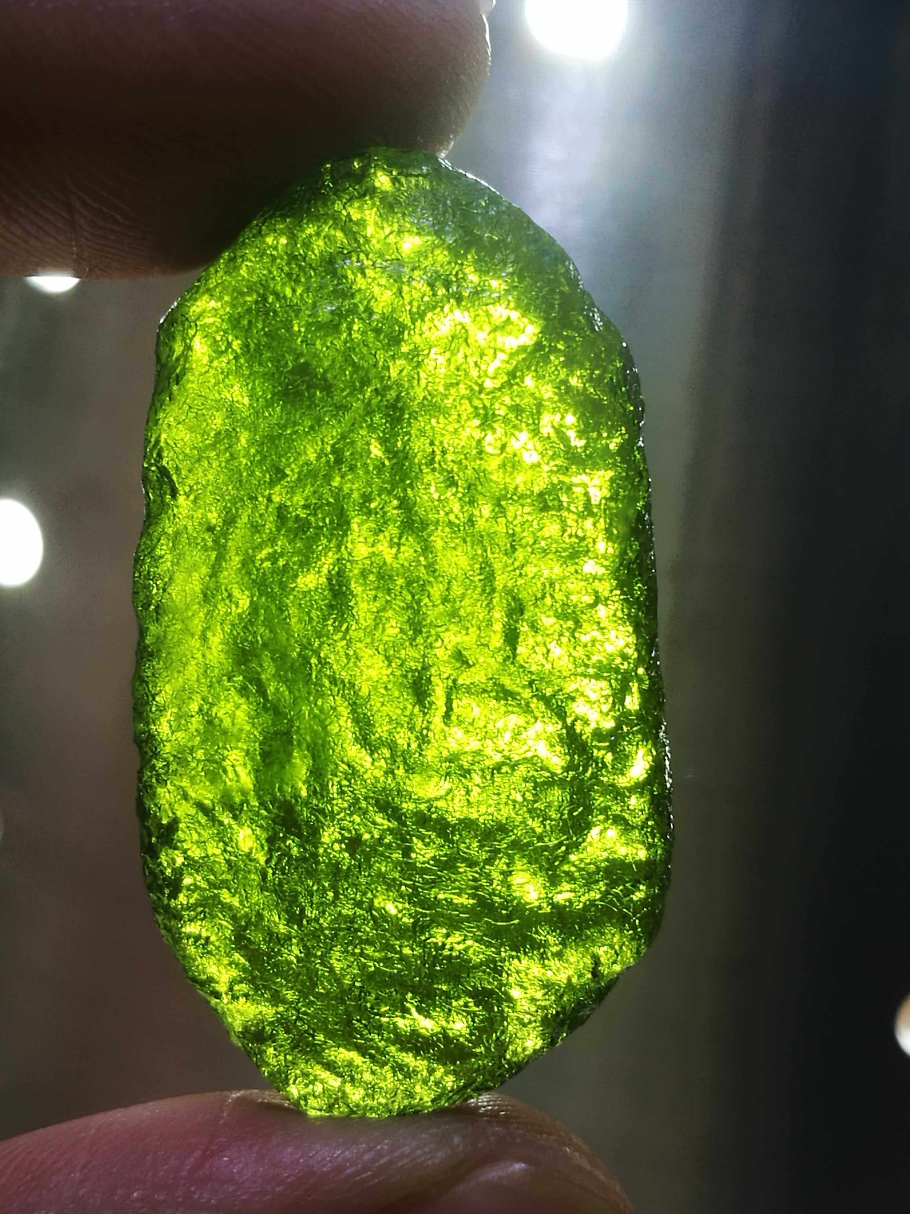 天然正品捷克陨石原石吊坠项链情侣款饰品 宝石 把玩水晶天外来客-mc