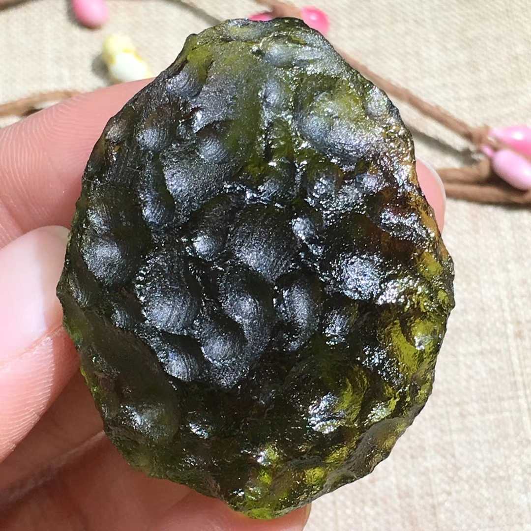 正品捷克陨石原石吊坠水晶饰品裸石随行把玩项坠