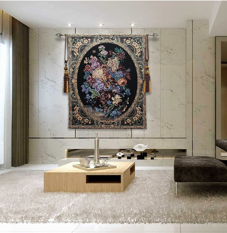新一派比利时挂毯客厅卧室壁毯餐厅装饰画欧式古典挂毯