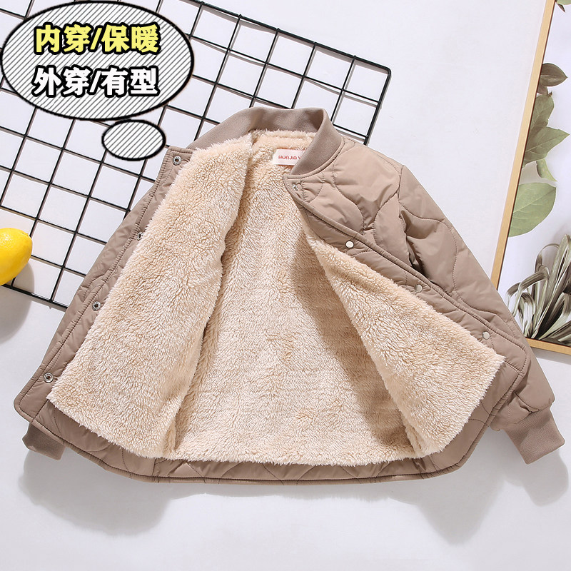 儿童羽绒棉内胆男女童冬季加绒加厚棉衣中大棉袄