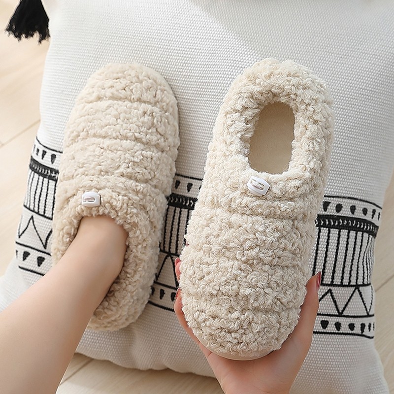 抽绳松紧毛毛鞋女泰迪厚底妈妈睡鞋居家鞋