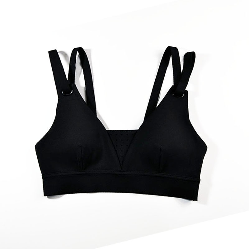 美单轻奢 v字抹胸双肩带中强度运动内衣 带胸垫1000