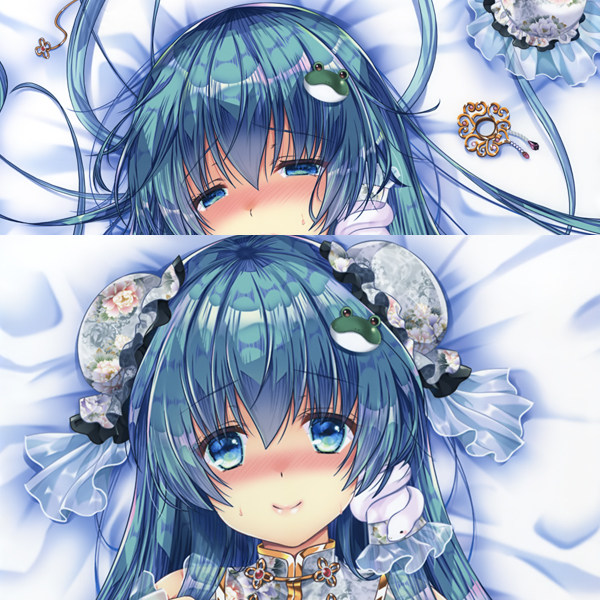 抱枕东方project动漫东风风谷早苗身长靠垫枕头套动漫毛绒