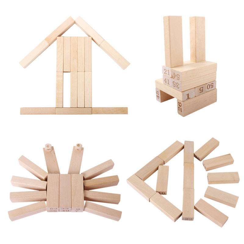 铭塔儿童抽积木游戏层层叠叠乐益智抽木块木头搭高木质堆堆乐玩具