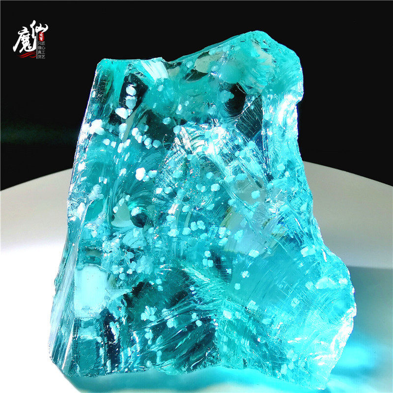 光工水晶安德鲁玻璃圆珠魔方手链吊坠熔岩晶体手链