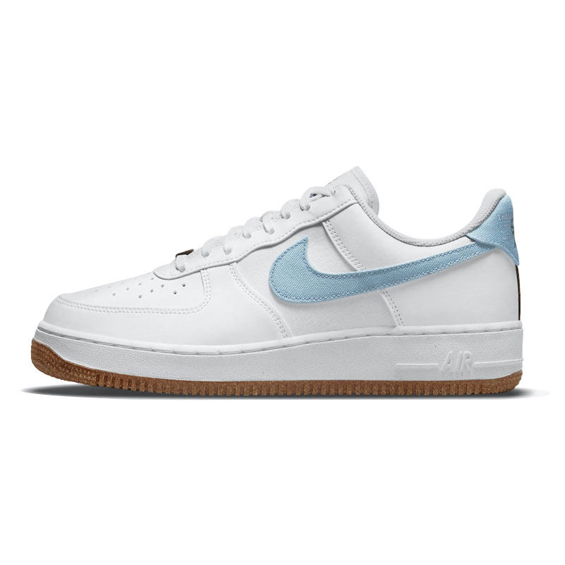 nikeairforce1空军一号af1白蓝植物刺绣男款低帮运动休闲鞋