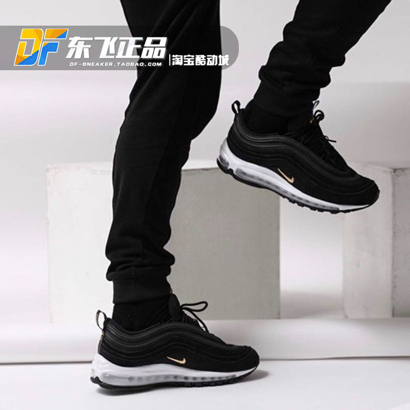 nike耐克airmax97黑金金子弹男女运动气垫缓震跑步鞋