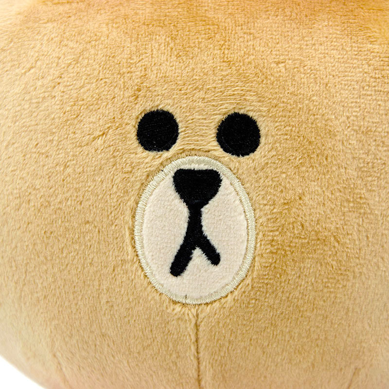 正版linefriends布朗熊丘可公仔睡觉抱枕玩偶毛绒玩具毛绒布艺类玩具