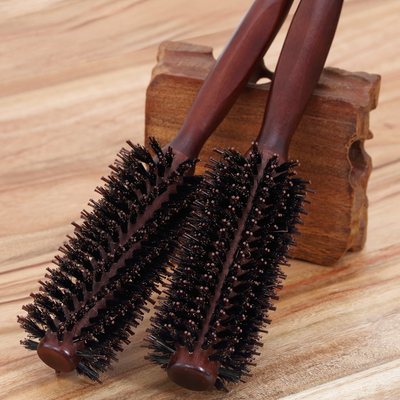 猪鬃毛梳卷发梳子内扣家用防静电吹造型梳发廊美发梨花头卷梳滚梳