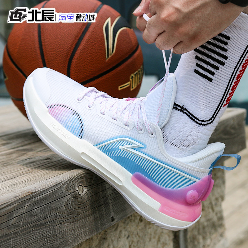 李宁驭帅v242低黑白减震耐磨透气比赛实战篮球鞋