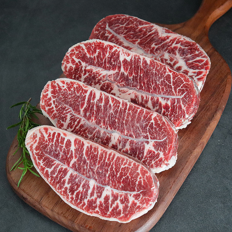 1000g69块15cm澳洲进口安格格斯1265板腱牡蛎牛排