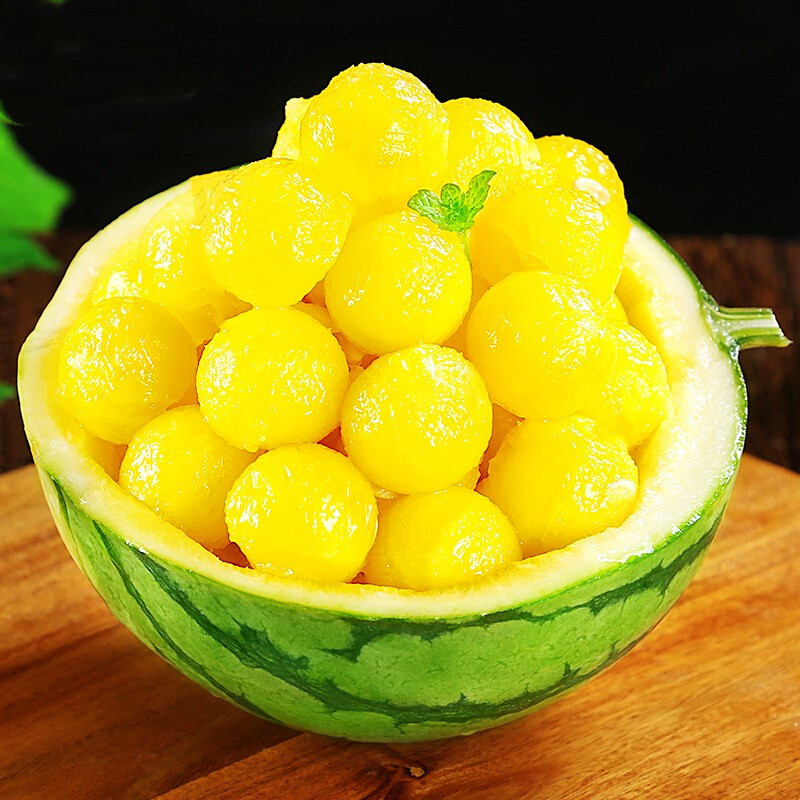 仅限北京闪送4只冰淇淋西瓜黄心皮薄肉脆果汁西瓜