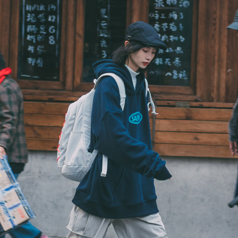 早乙女惠子saotome日系潮牌街头椭圆logo印花卫衣卫衣