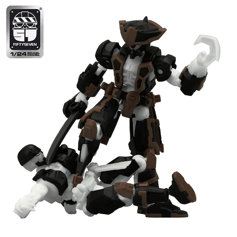 57傀甲小队海盗mr.j机甲免胶拼装模型国创拼装