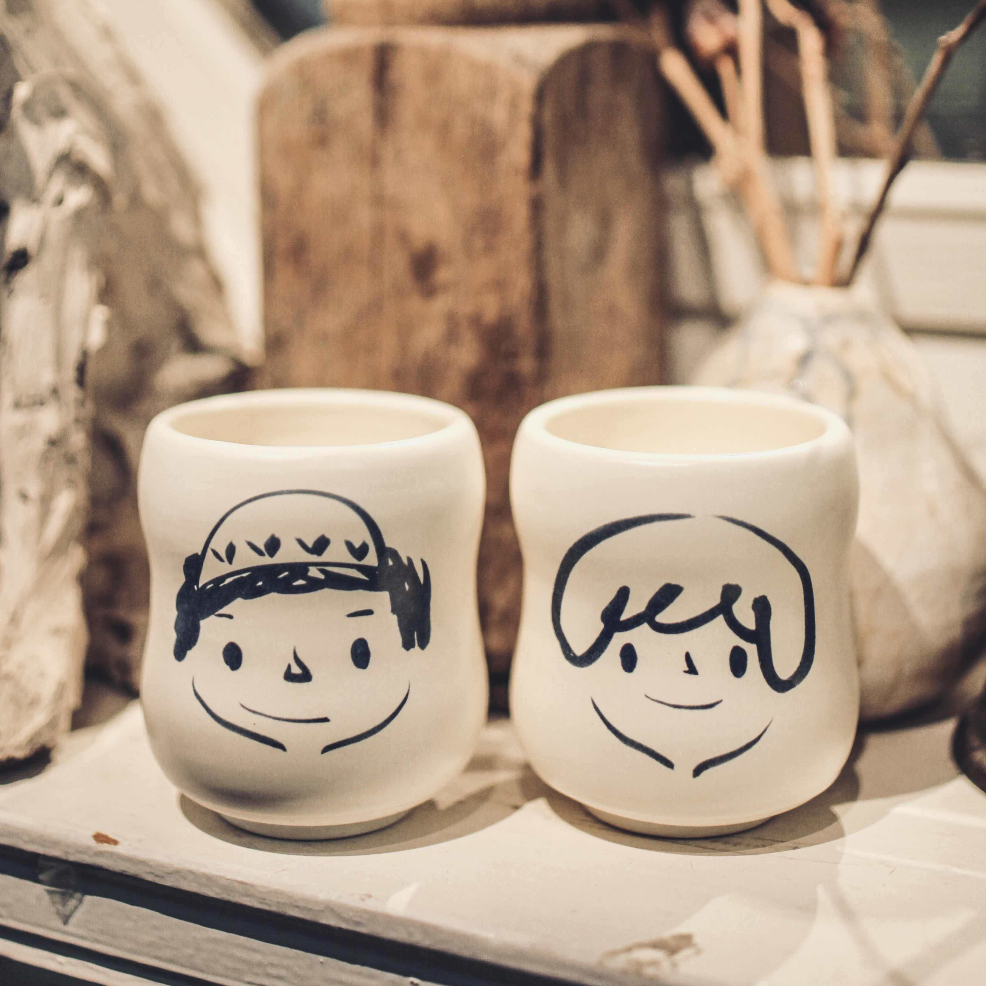 brutcake微笑笑脸五号原创手作大容量马克杯牛马克杯