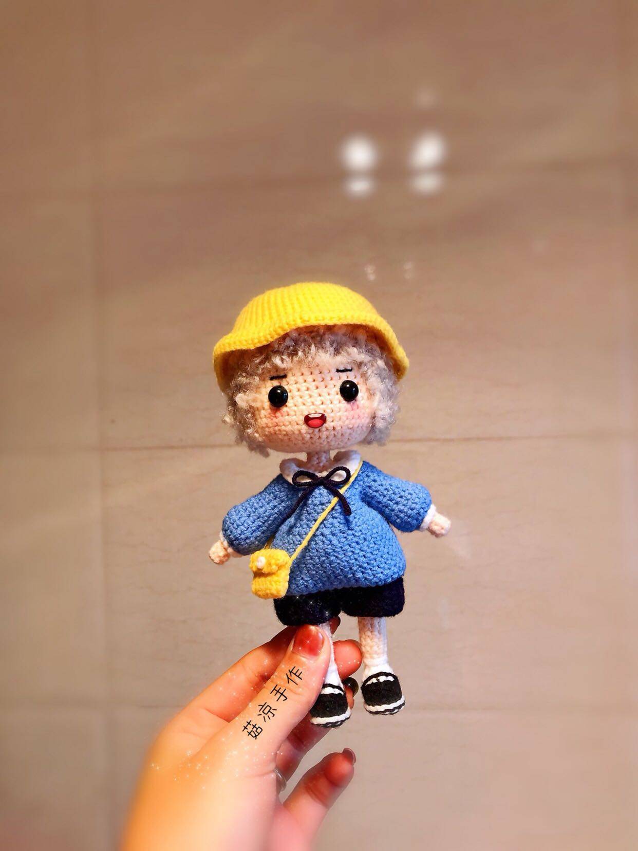 手工编织钩针毛线娃娃男孩女孩添添小盆友成品创意创意玩偶