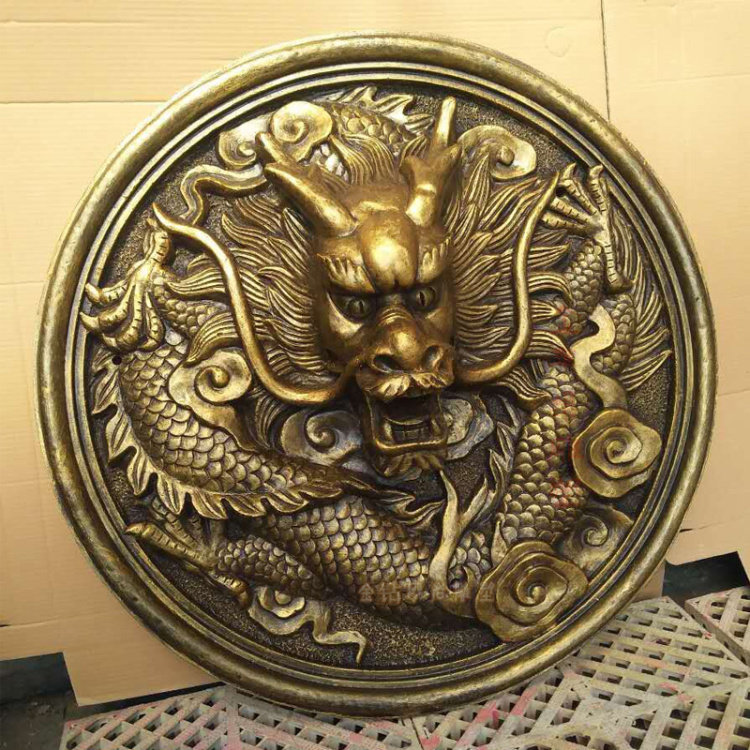 砂岩喷水龙头浮雕背景墙流水喷口园林景观雕塑装饰砂岩背景墙