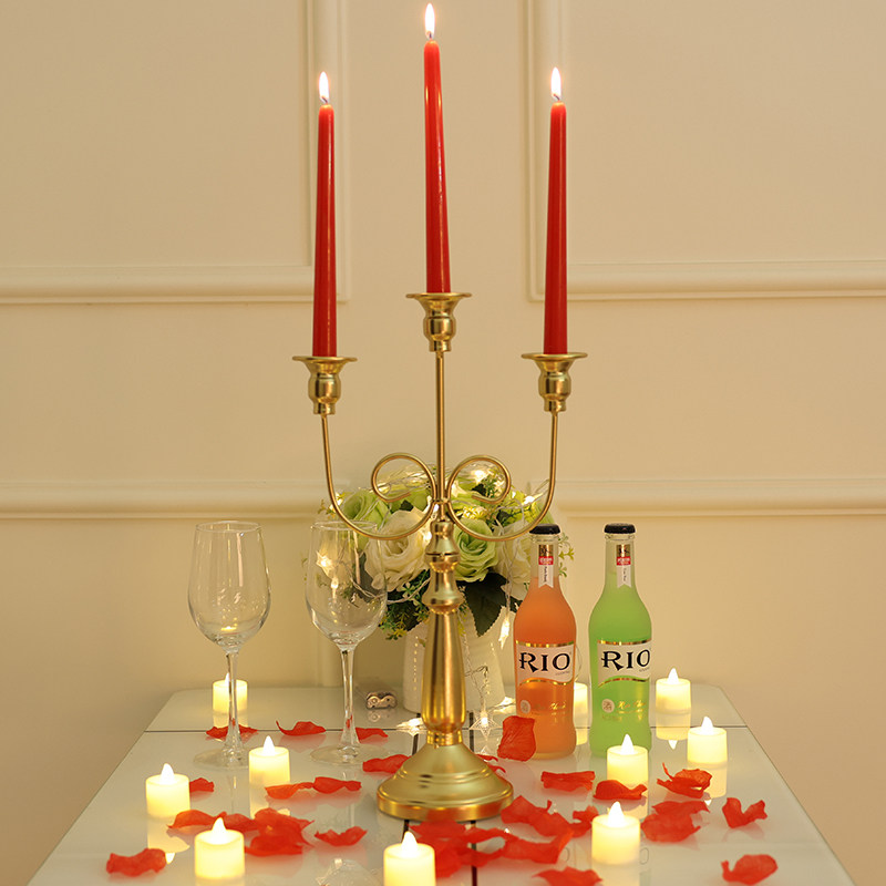 蜡烛香薰杆蜡烛光晚餐无烟生日浪漫欧式家用蜡烛