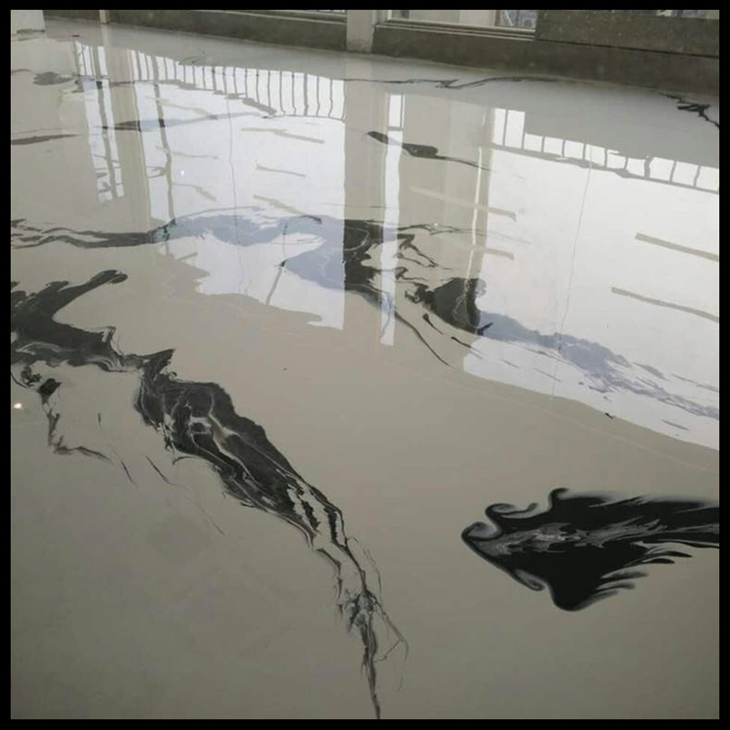水墨地坪艺术仿古泼墨中国国风水墨画施工水泥环氧漆地坪漆
