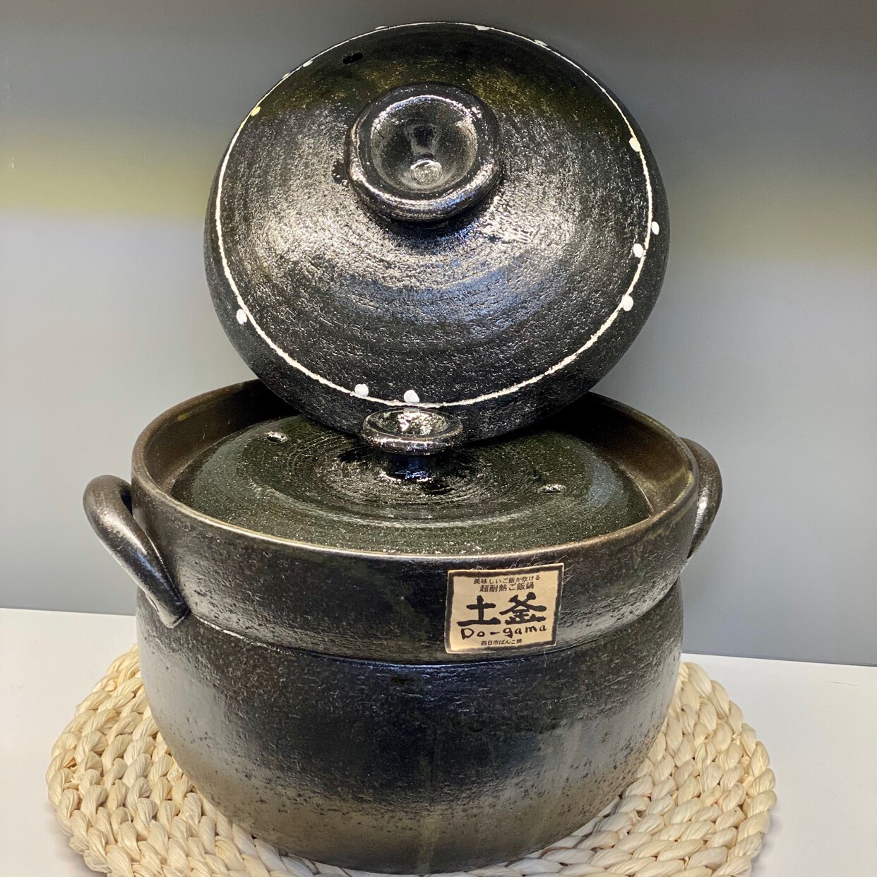 日本进口小森林黑釉土锅耐热万古烧煮饭煲汤熬粥炖肉砂锅