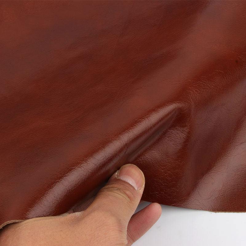 棕色平纹复古油蜡皮皮料头层牛皮真皮皮艺欧式沙发座椅床头皮子料