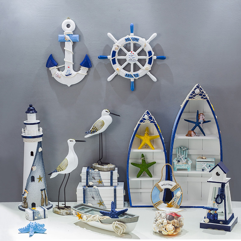 地中海风格装饰摆件幼儿园环创用品装饰品摆设海洋摆件