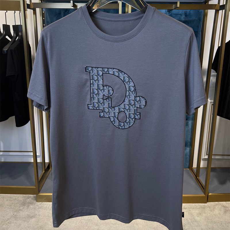 21夏季欧美潮牌ins超火网红抖音同款字母刺绣男士潮流圆领短袖t恤