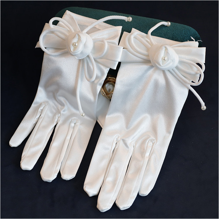 新款结婚礼造型摄影旅拍样片婚纱礼服结婚玫瑰婚纱手套